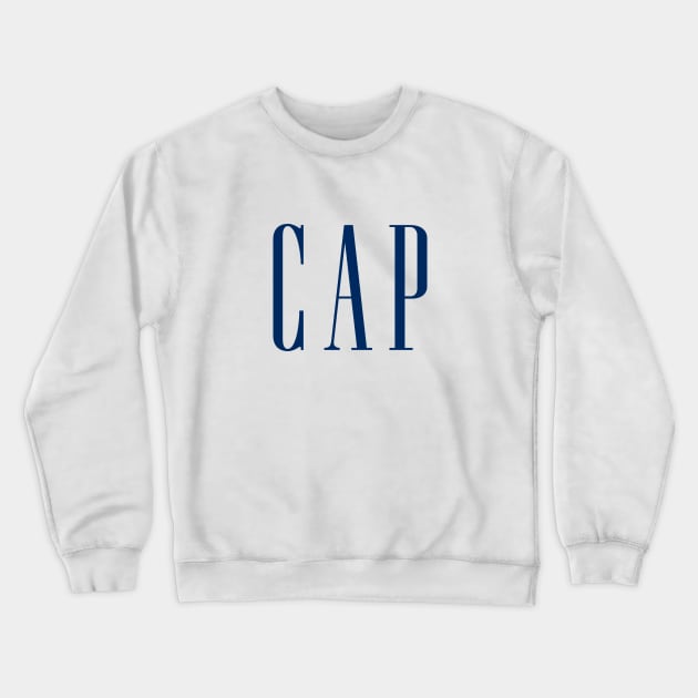 CAP Logo Parody Crewneck Sweatshirt by overweared